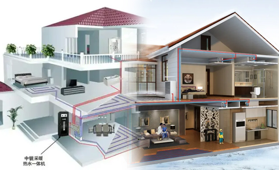 中央空調、地暖、新風組合，主流的中銳空氣優化方案